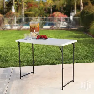 USA LIFETIME 4ft Adjustable Fold-in-half Folding Table 1.21M