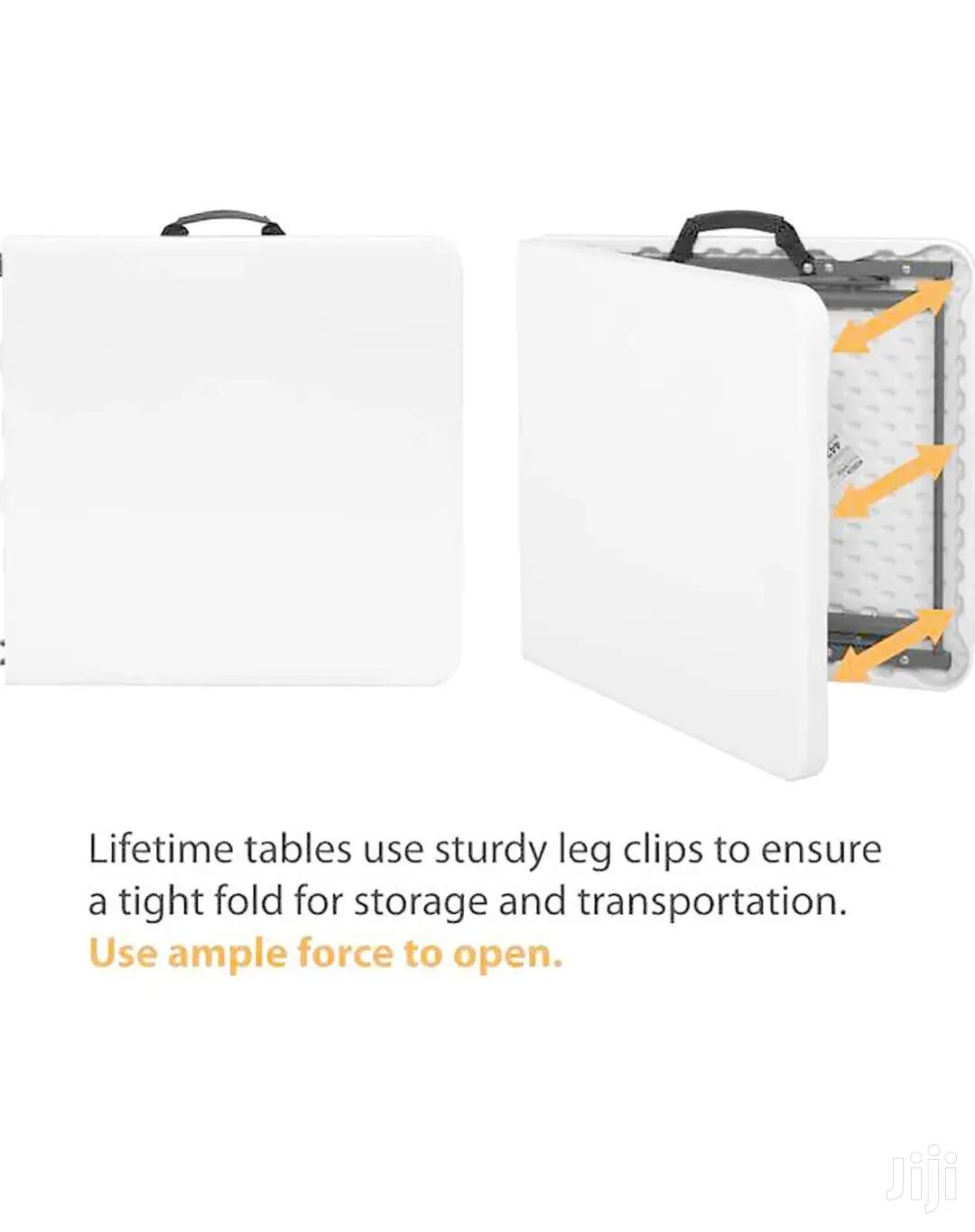USA LIFETIME 4ft Adjustable Fold-in-half Folding Table 1.21M