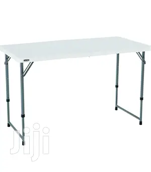 USA LIFETIME 4ft Adjustable Fold-in-half Folding Table 1.21M