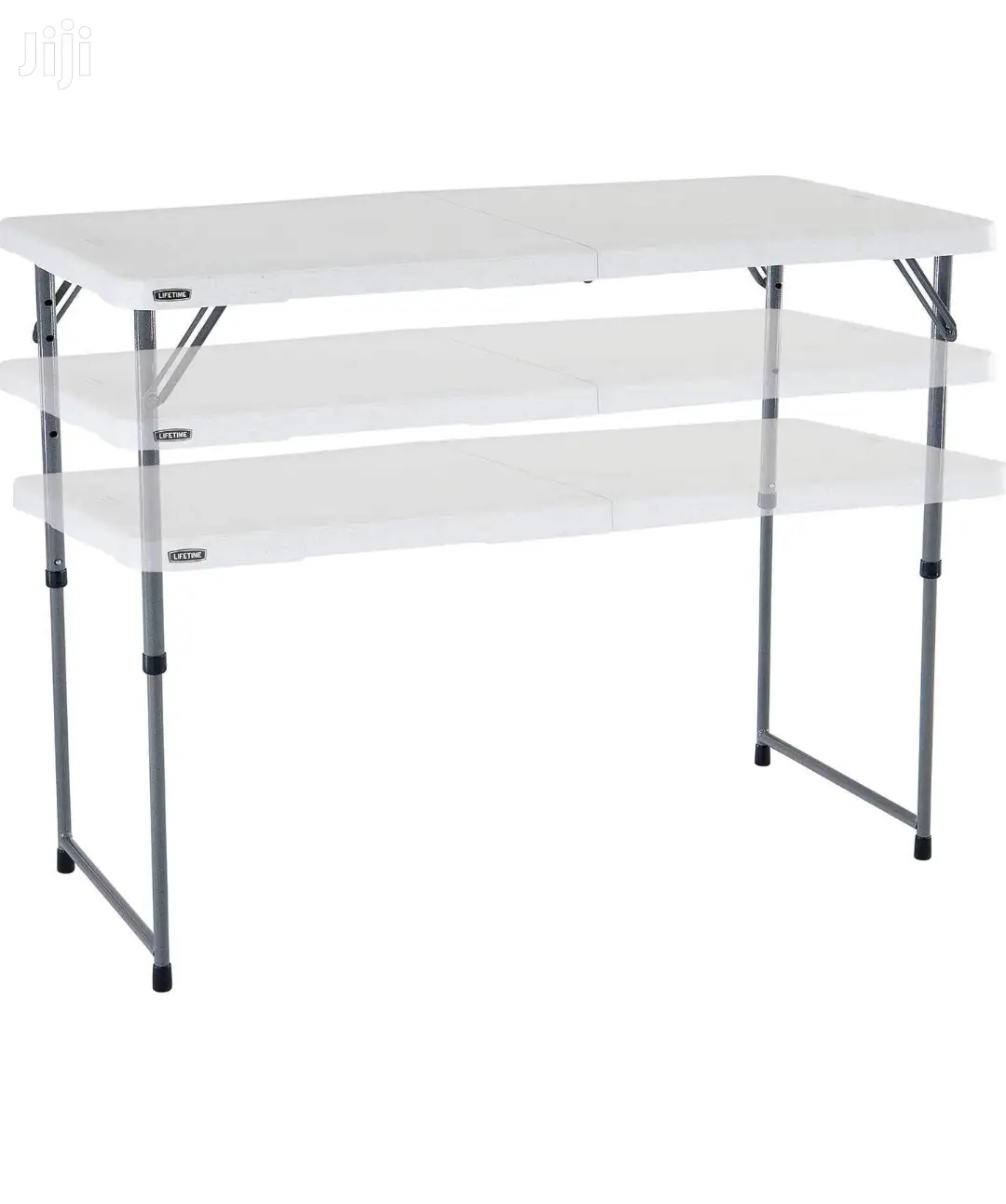 USA LIFETIME 4ft Adjustable Fold-in-half Folding Table 1.21M