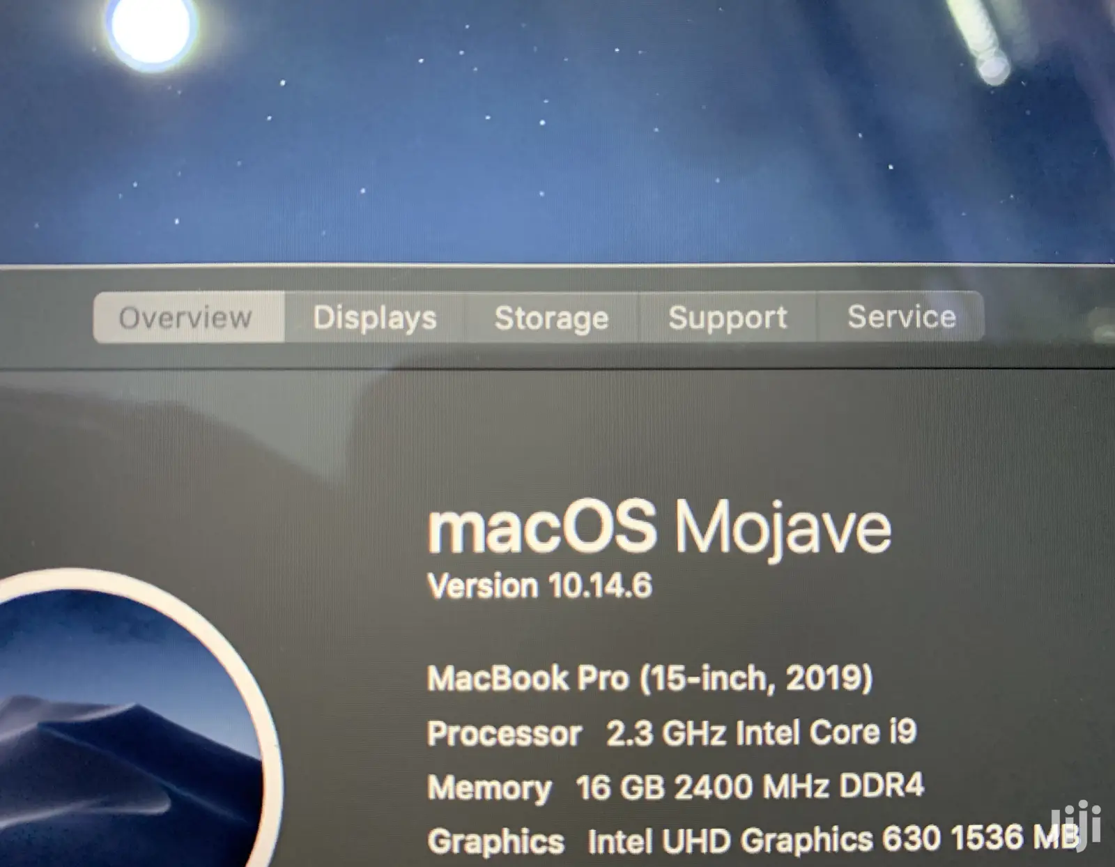 Laptop Apple MacBook Pro 16GB Intel Core i9 SSD 512GB