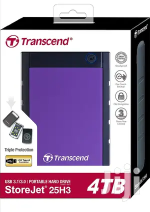 Transcend Storejet 4TB USB 3.0 External Hard Drive