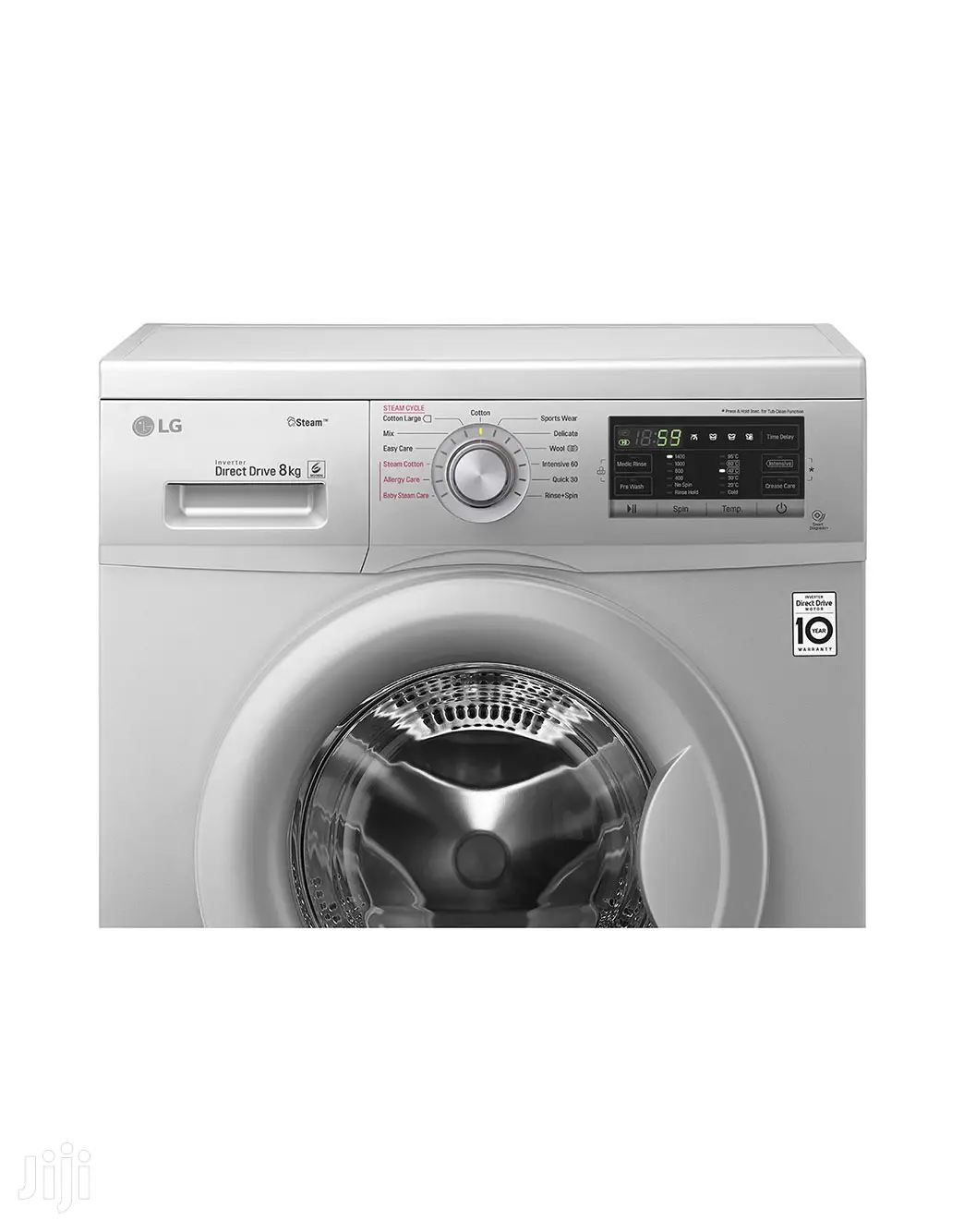 LG Front-Load 6 Motion Direct Drive Steam Washing Machin 8kg