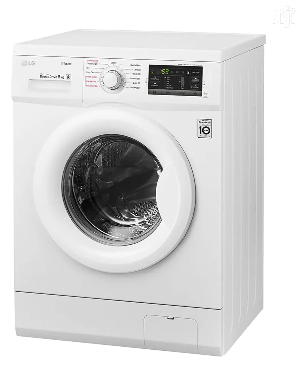 LG Front-load 6 Motion Direct Drive Steam Smart Washer 8kg