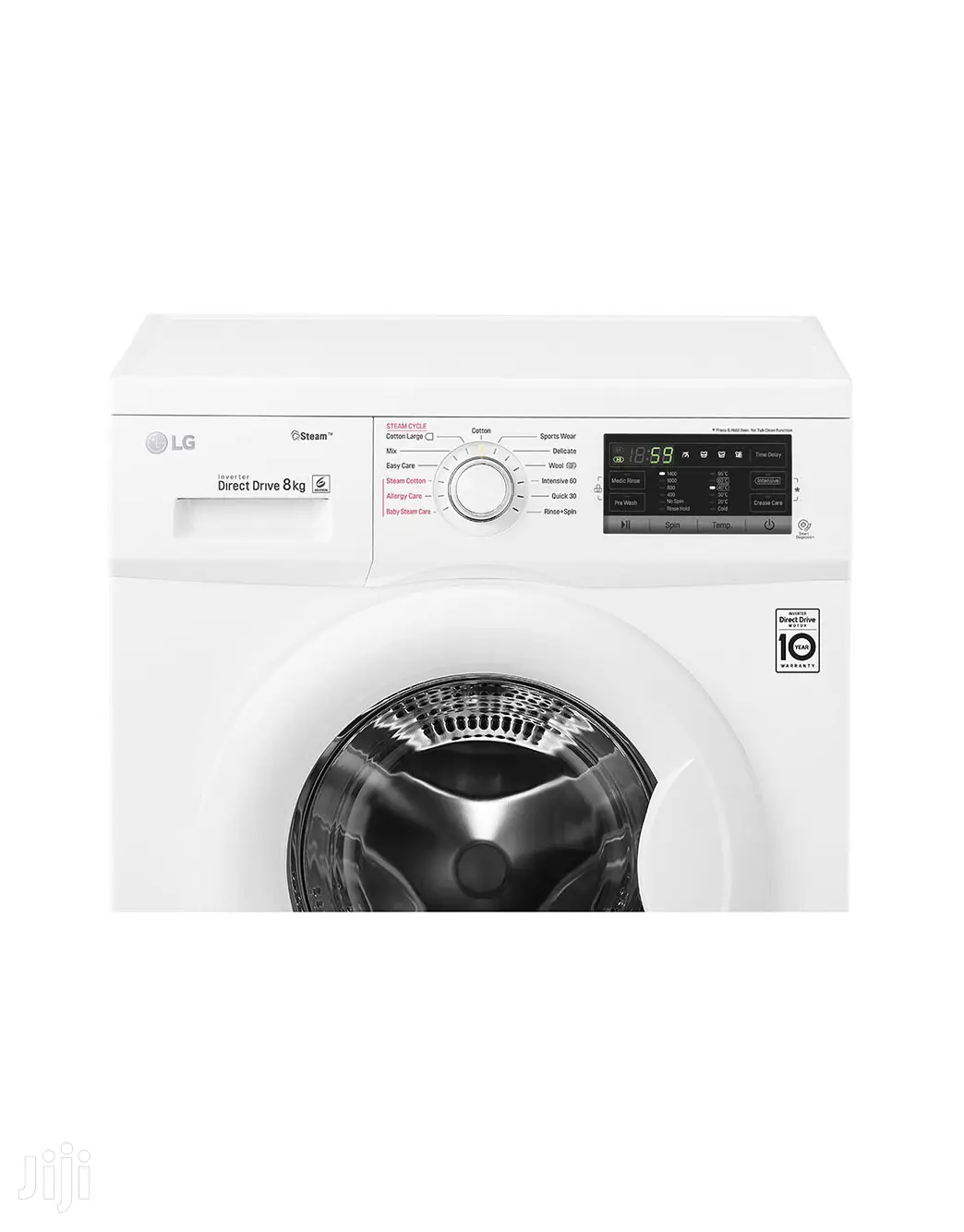 LG Front-load 6 Motion Direct Drive Steam Smart Washer 8kg