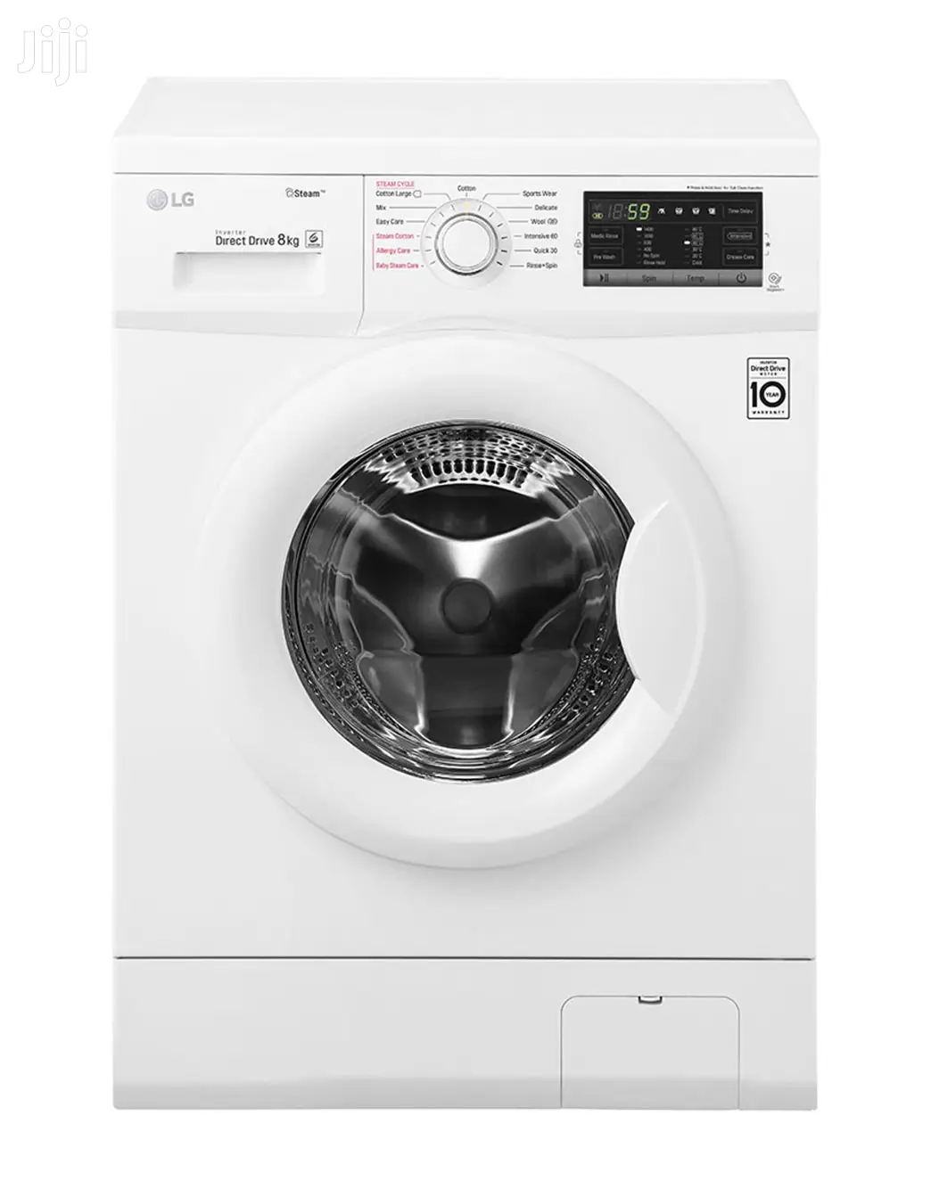 LG Front-load 6 Motion Direct Drive Steam Smart Washer 8kg