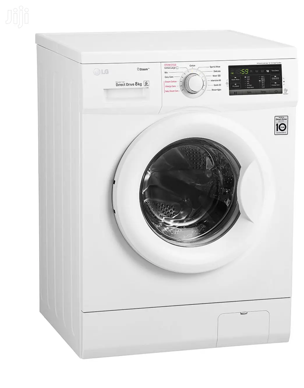 LG Front-load 6 Motion Direct Drive Steam Smart Washer 8kg