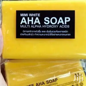 Mimi White Pure Brightening Alpha Hydrox Vitamin C AHA Soap