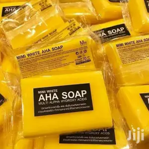 Mimi White Pure Brightening Alpha Hydrox Vitamin C AHA Soap