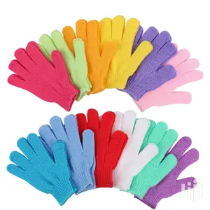 1pair Exfoliating Bath Glove Body Scrubbing Glove For Shower