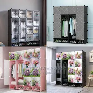 4 Columns Durable Plastic Wardrobes