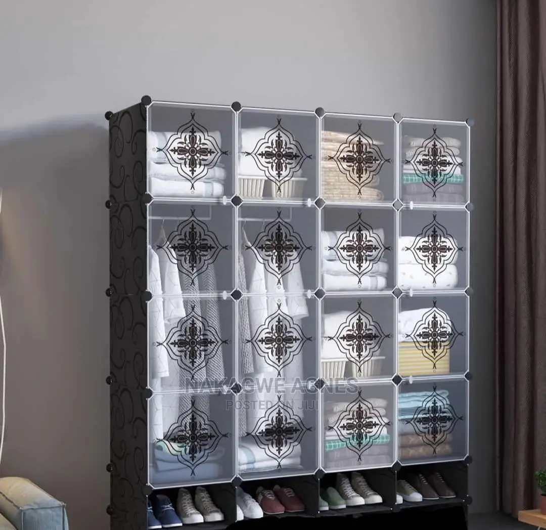 4 Columns DIY Plastic Durable Wardrobes