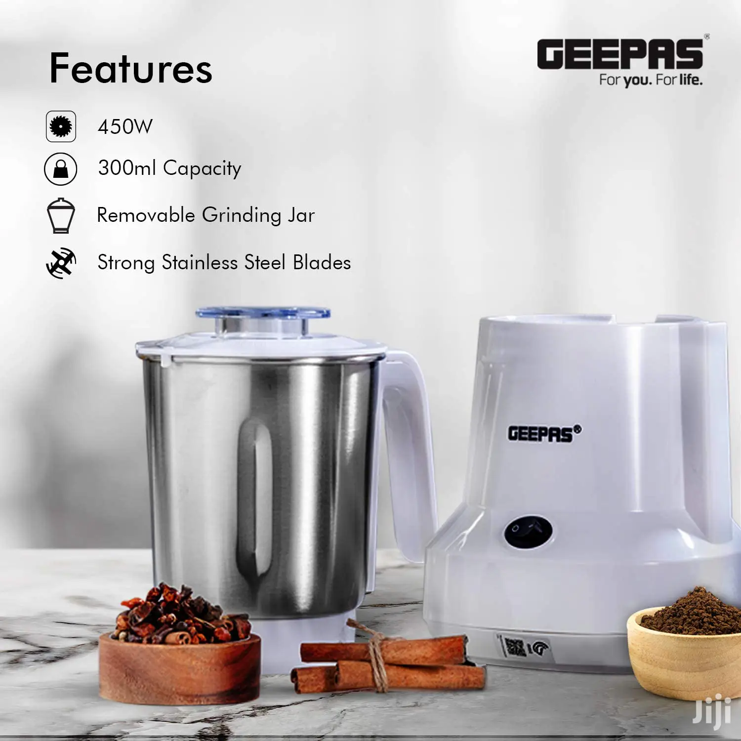 Geepas Electric Coffee Big Grinder 450W