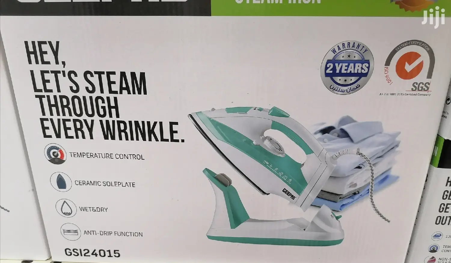 Geepas Ceramic Sole-Plate Steam Iron 2400W