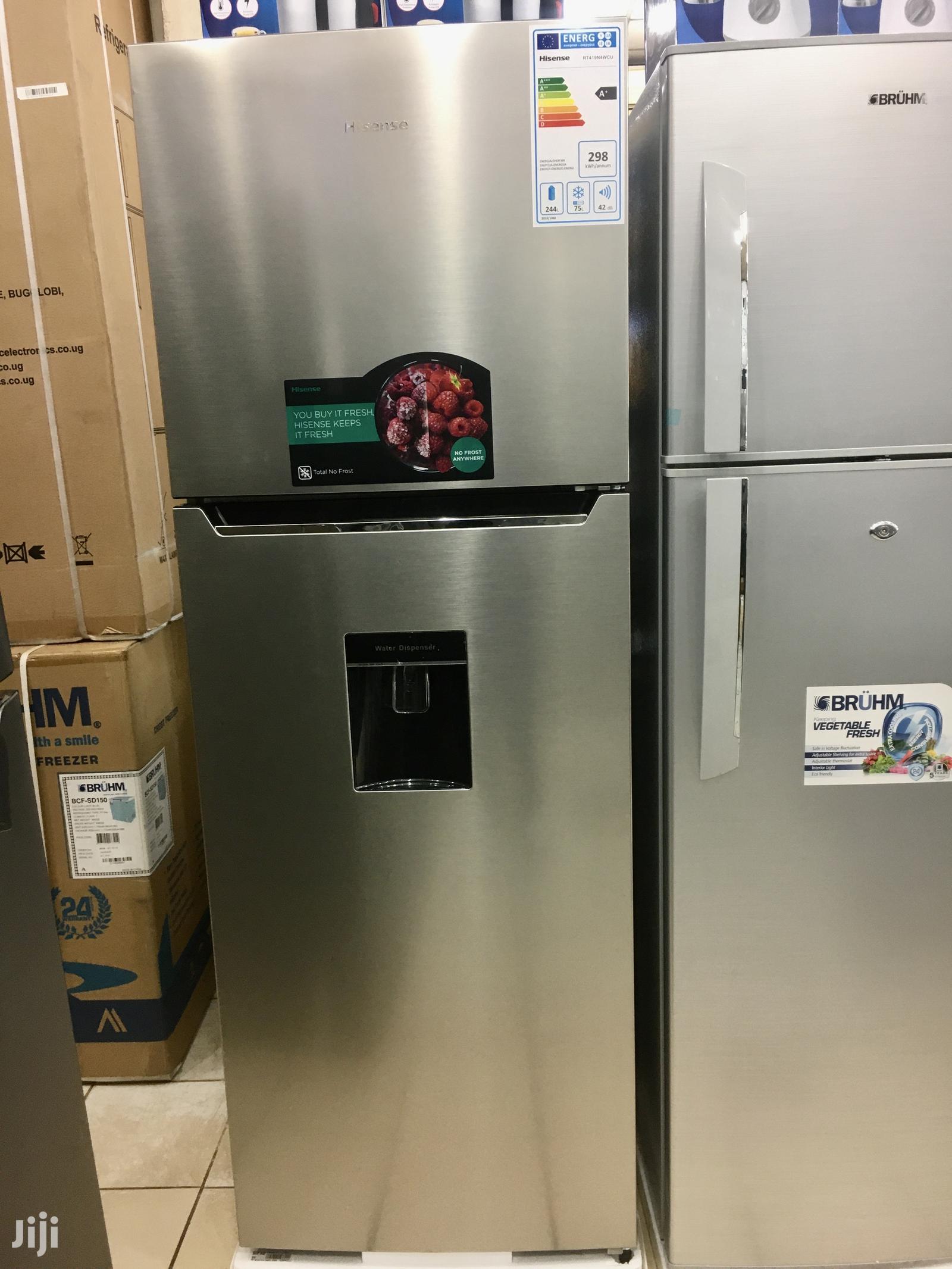 Hisense 419l Double Door Fridge With Dispenser In Kampala Kitchen Appliances Habib Appliances Jiji Ug