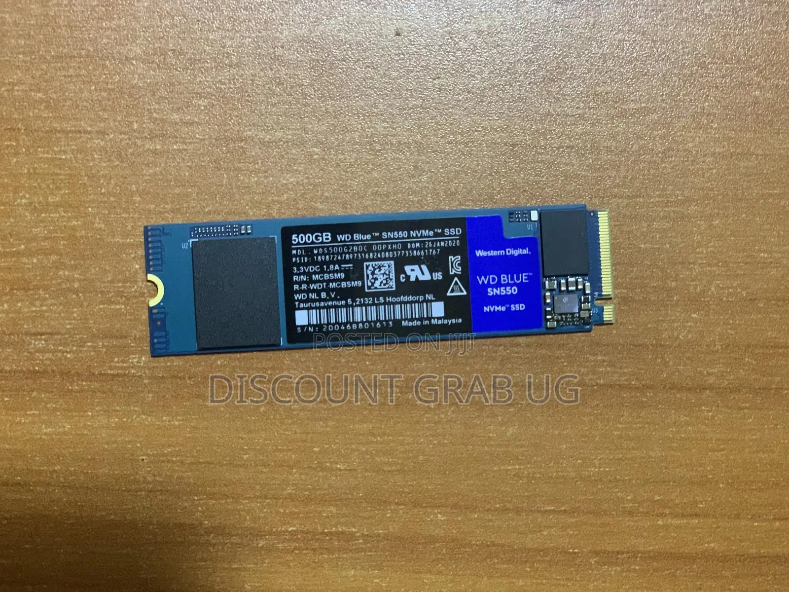 Western Digital Blue 500GB SN550 Nvme SSD