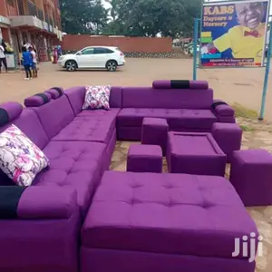 L Sofa Set / Brand New Luxury L Shape Sofa, Pink