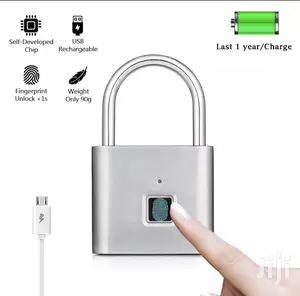 Finger Print Padlock Usb Rechargeable Thumbprint Lock