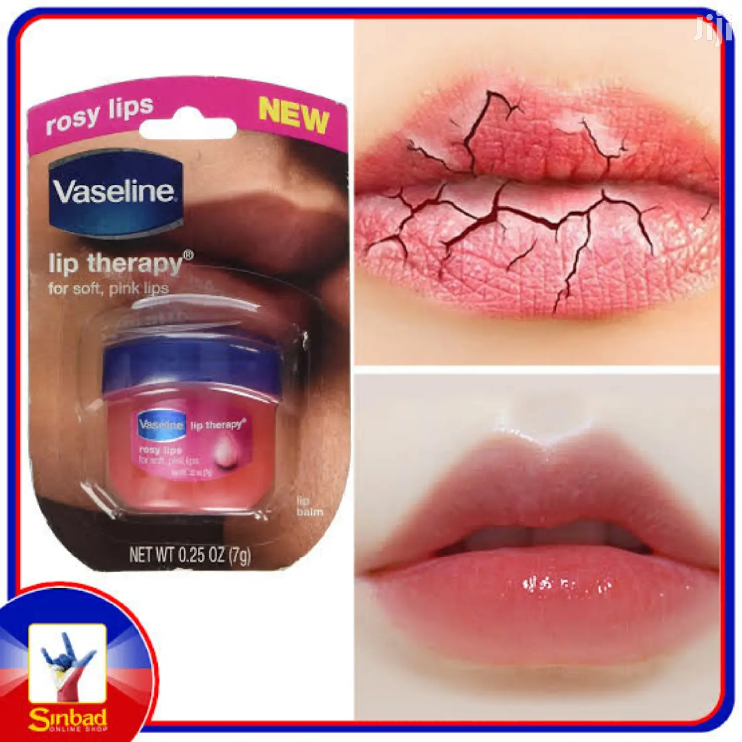 Original Vaseline Lip Therapy Lip Balm For Pink Rosy Lips