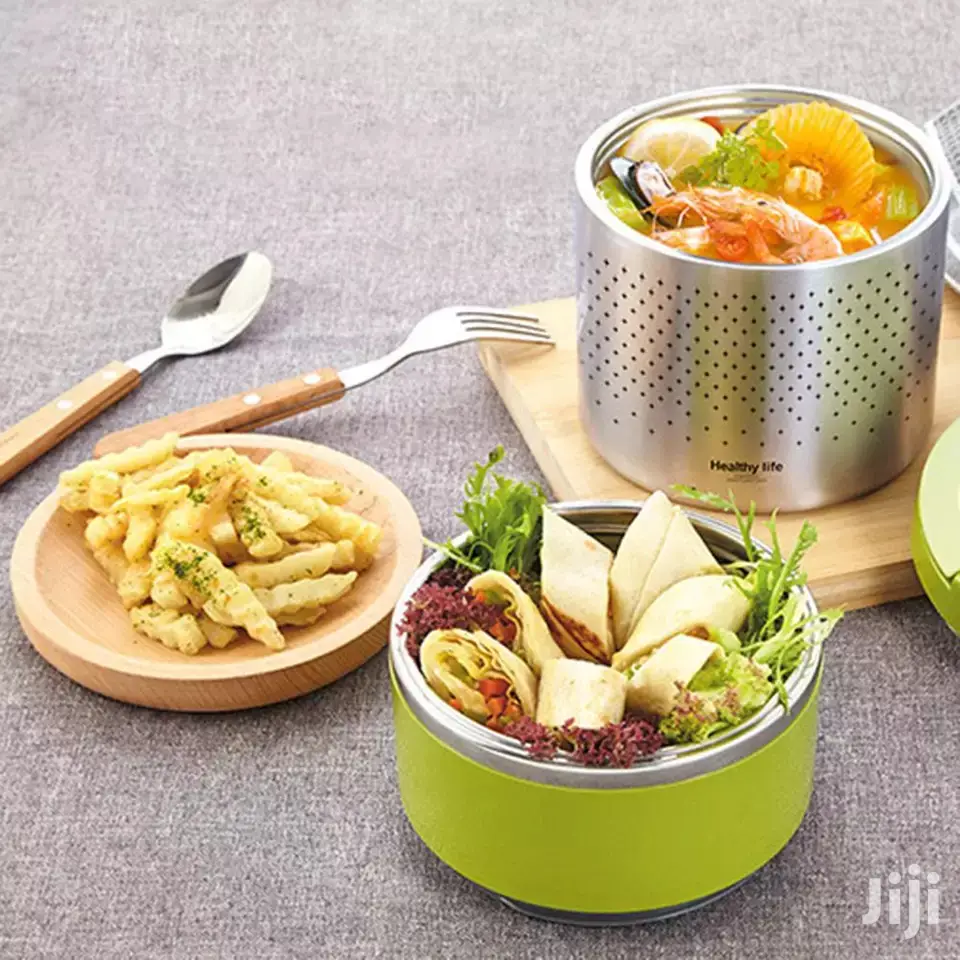 Healthy Life Stainless Steel Insulated Double Layer Lunchbox