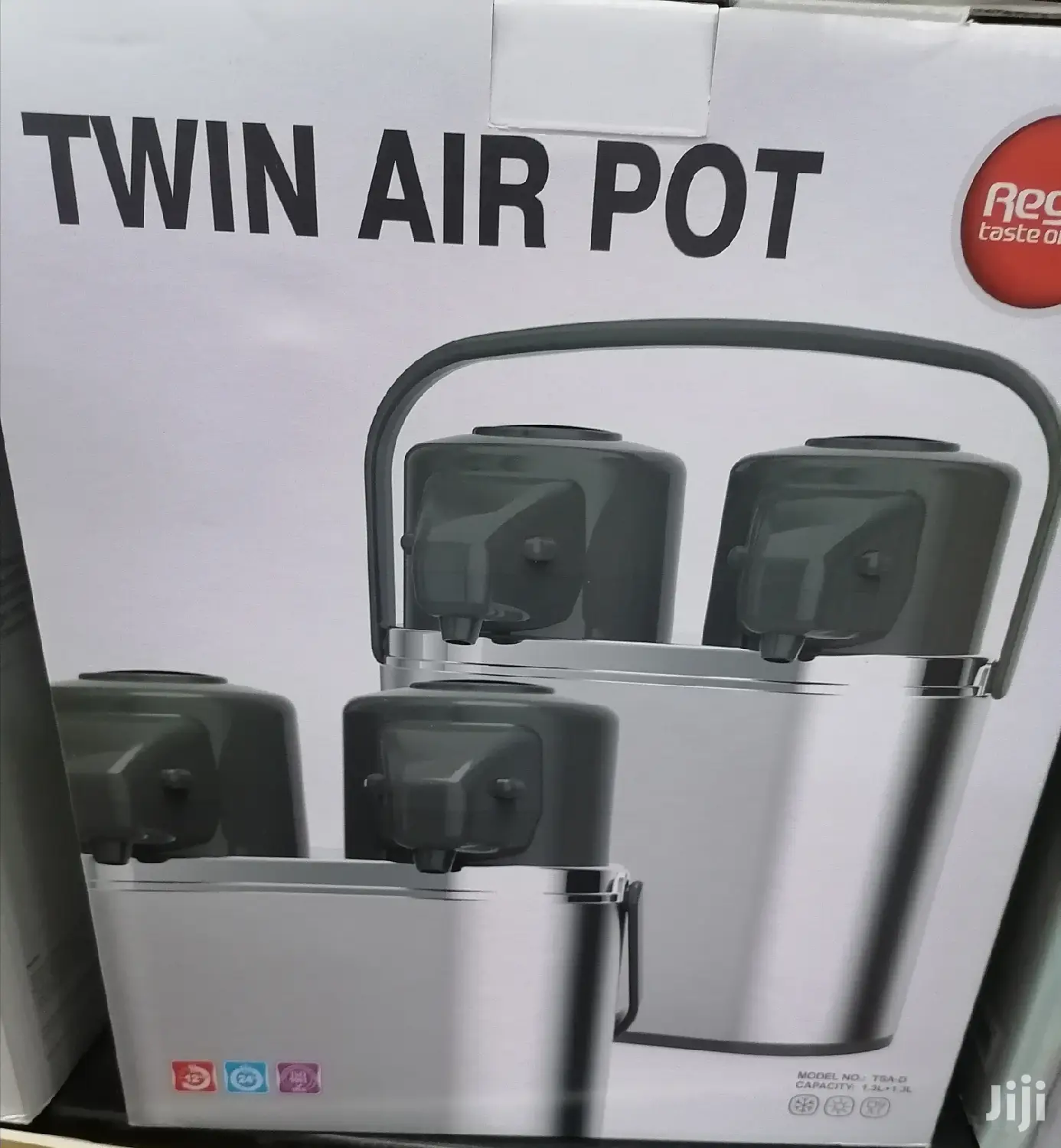 Regal Twin Stainless Steel Silver Air Pot Flask