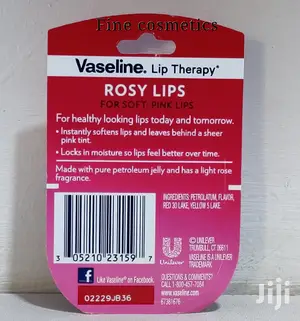 Original Vaseline Lip Therapy Lip Balm For Pink Rosy Lips