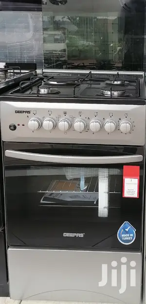 Geepas 3 Gas Burners 1 Electric Plate Cooker With Oven Grill