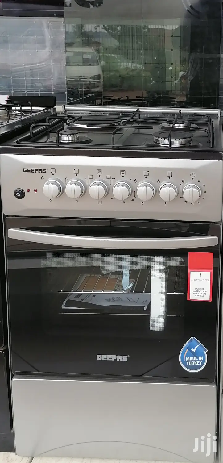 Geepas 3 Gas Burners 1 Electric Plate Cooker With Oven Grill