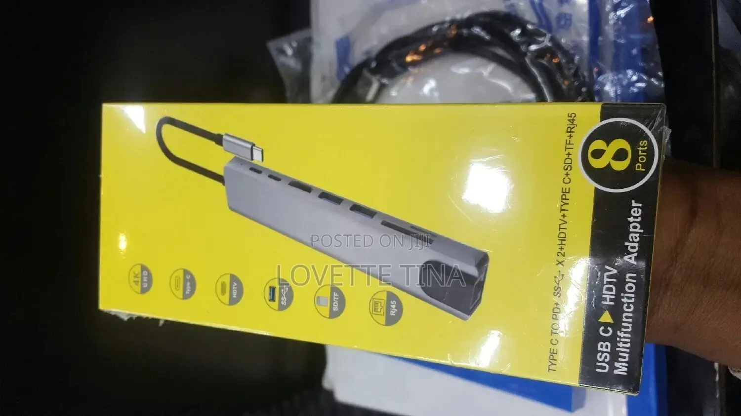 Type C to USB, Rj45,Hdmi 8 in 1