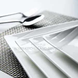 White Square Dinner Plate Set Of 12 Pcs