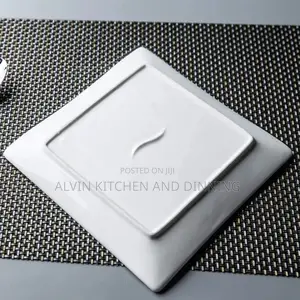 White Square Dinner Plate Set Of 12 Pcs