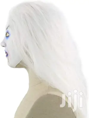 White Haired Demon Witch Bloody Face Mask