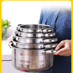 Nonstick Cookware Set 4-Piece Stainless Steel Pot