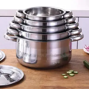 Nonstick Cookware Set 4-Piece Stainless Steel Pot