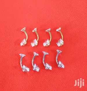 1pc Sterling Silver Belly Button/Navel Rings For Women 14g