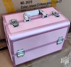 Beauty Makeup Box Cosmetics Case 3-Trays Jewelry Storage