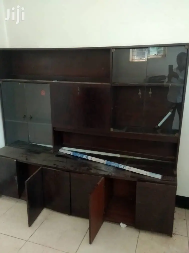 Long Open Office Glass Cabinet