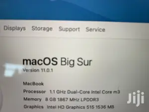 Laptop Apple MacBook 8GB Intel SSD 256GB