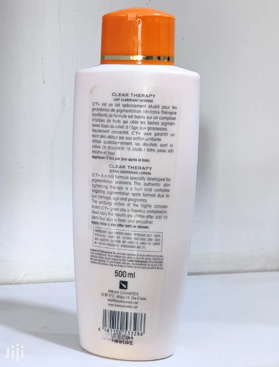 ORIGINAL CT+ Clear Therapy Extra Lightening CARROT Lotion