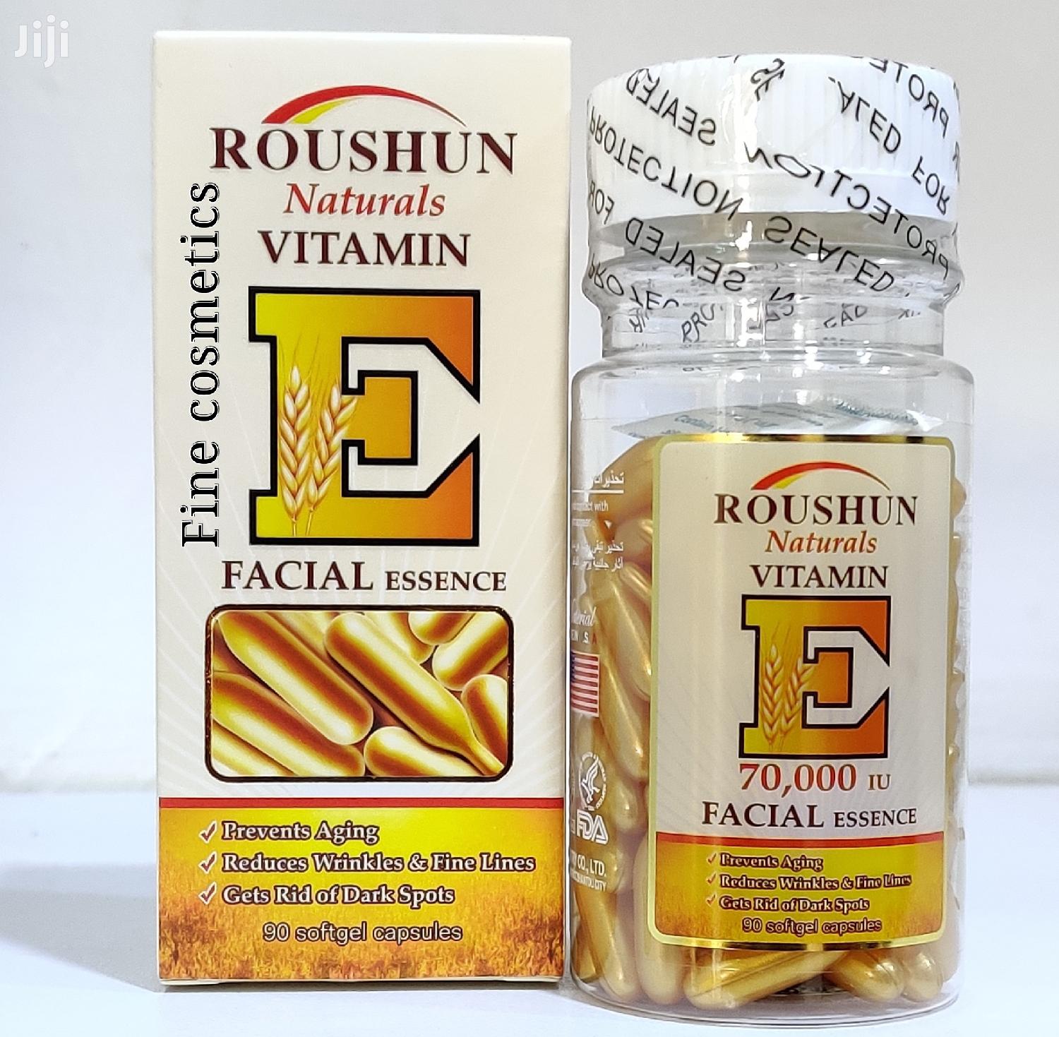 Dr. Roushun Natural Vitamin E Skin Oil Facial Capsules 90pcs in Kampala