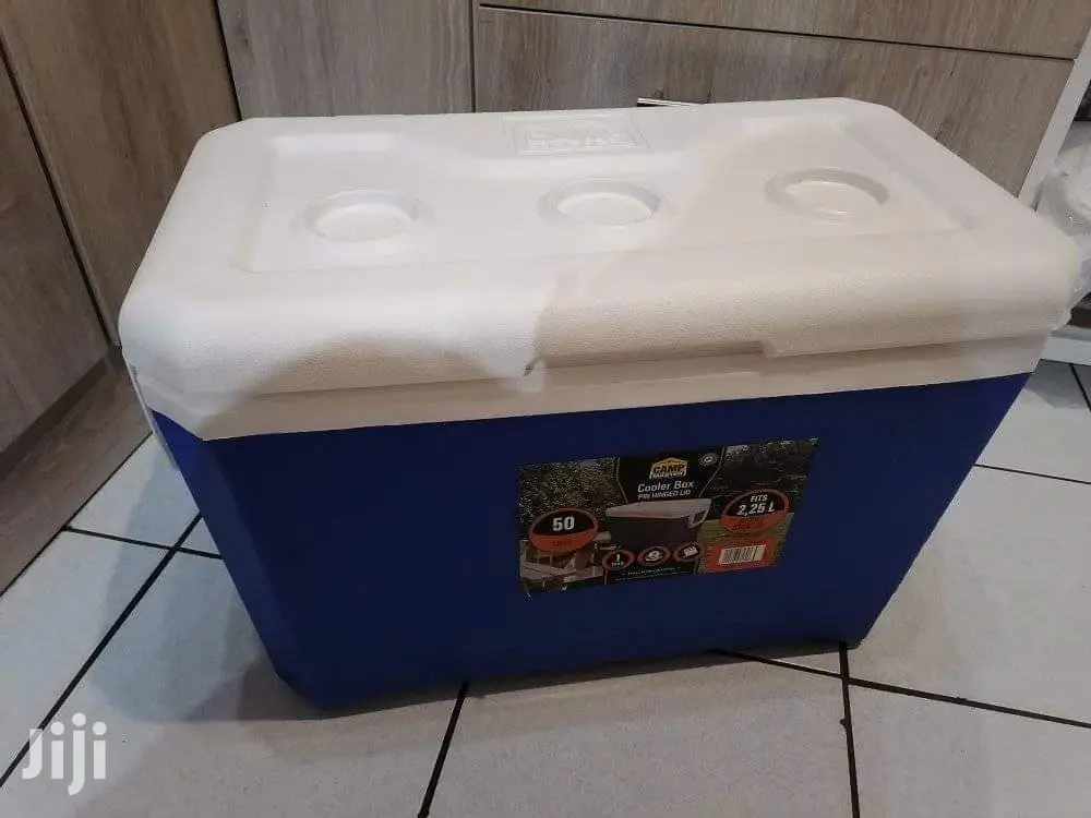 Campmaster 50L Blue Hard Cooler Box With Pin Hingled Lid