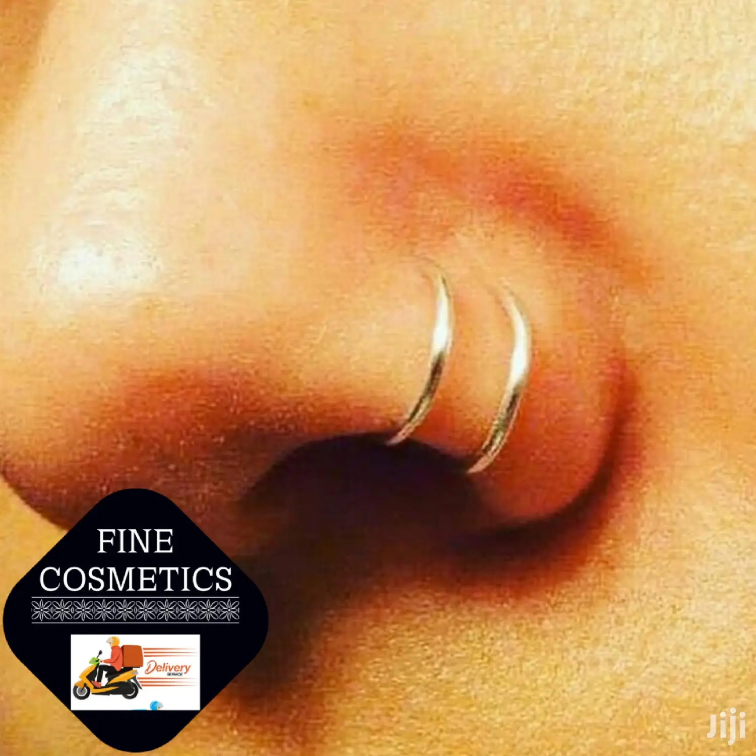 Funcy Solid Fitting Nose Ring Hoop Gold and Silver Nosering
