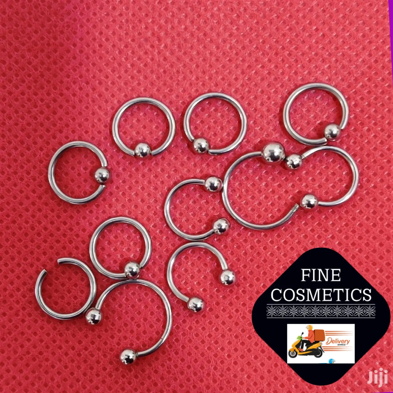 Funcy Solid Fitting Nose Ring Hoop Gold and Silver Nosering