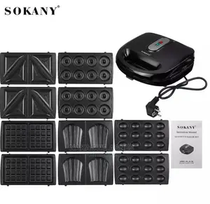 Sokany 4 in 1 Sandwich Maker Non Stick and Double Burner