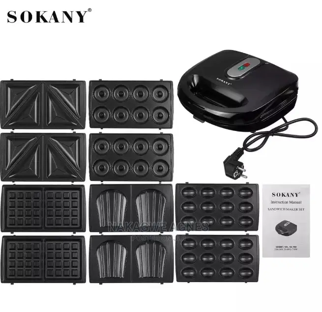 Sokany 4 in 1 Sandwich Maker Non Stick and Double Burner
