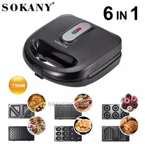 Sokany 4 in 1 Sandwich Maker Non Stick and Double Burner