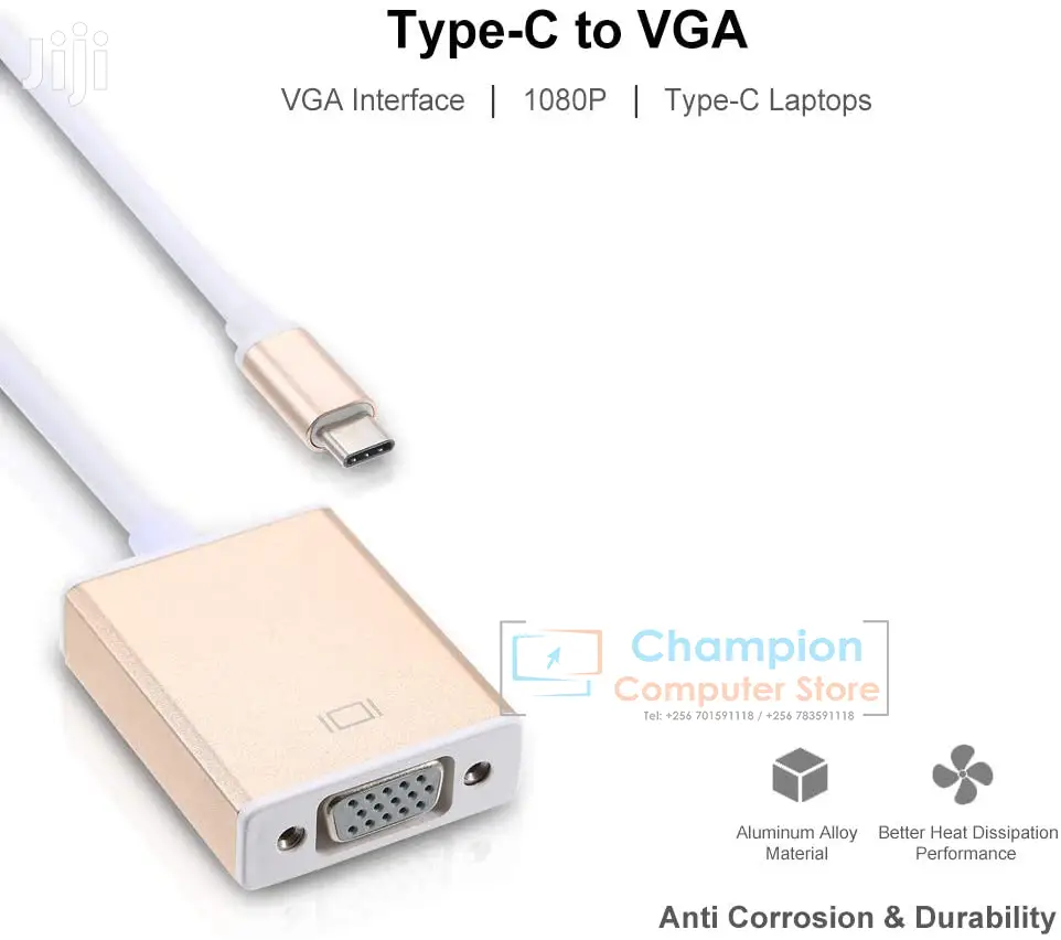 USB 3.1 Type C OTG Male to VGA Female Cable Adapter
