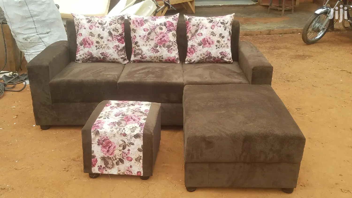 Mini L Brown Sofa