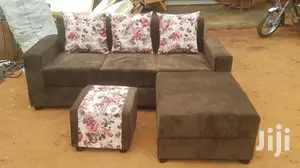 Mini L Brown Sofa