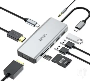 USB Hub Robot Ht390 Multiport 9in1 Type C Adapter